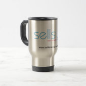 sellsius Logo-Reise-Tasse Reisebecher (Vorderseite Links)