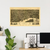 Selma, AL Panoramic Karte - 1887 Poster (Heimbüro)