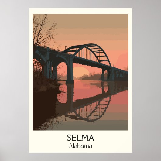 Selma Alabama Edmund Pettus Bridge Poster (Vorne)