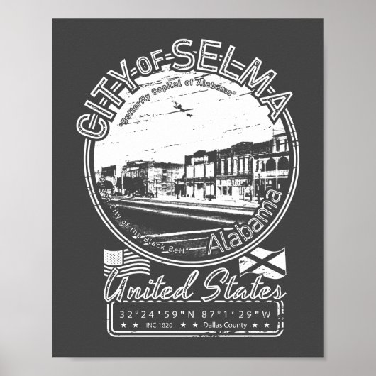 SELMA CITY VINTAG - ALABAMA POSTER (Vorne)