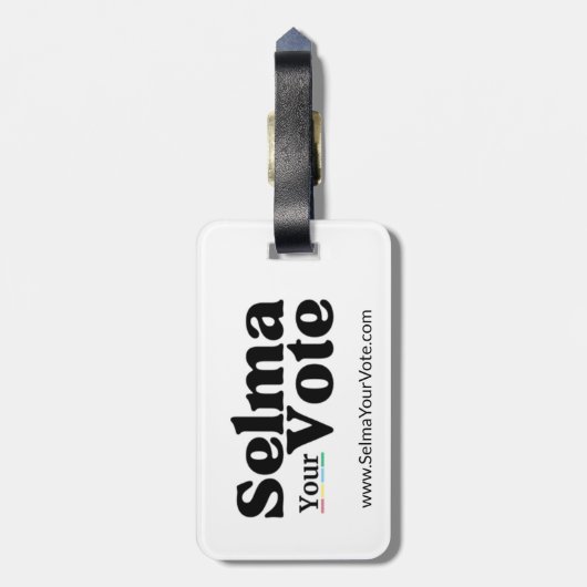 Selma Your Vote Double-Sided Luggage Tag Gepäckanhänger (Rückseite vertikal)