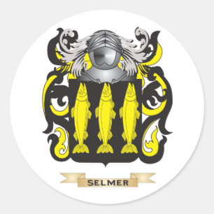 Selmer Coat of Arms (Familienwappen) Runder Aufkleber