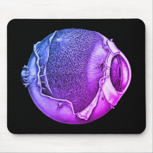 Selrd Eyeball Modernes Vintag Zeichnend   LILA Mousepad
