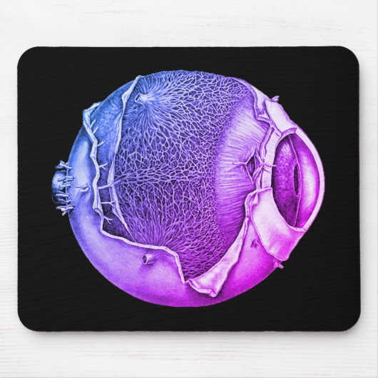 Selrd Eyeball Modernes Vintag Zeichnend | LILA Mousepad (Vorne)