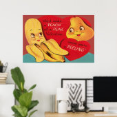 Selrd Funny Banana Birne Appeal Peel Valentine Poster (Heimbüro)