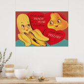 Selrd Funny Banana Birne Appeal Peel Valentine Poster (Küche)