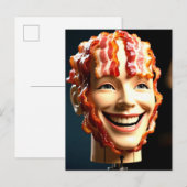 Selrd Mannequin Head mit Bacon Postkarte (Vorne/Hinten)