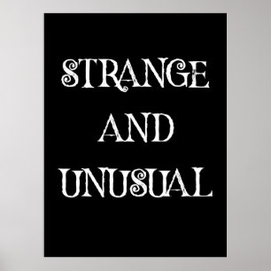 Seltames und ungewöhnliches gothisches Zitatdesign Poster