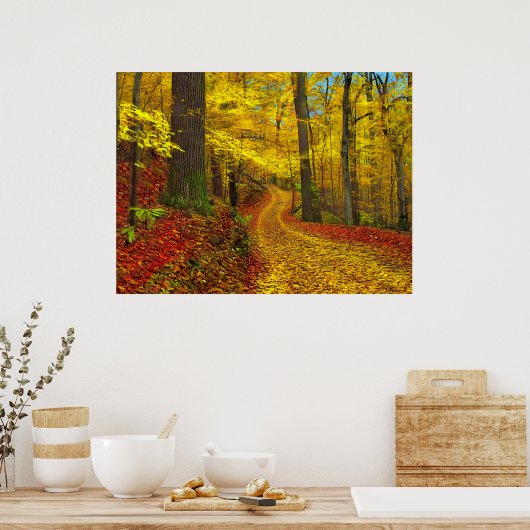 Selten benutzte Straße, Druck Poster (Küche)