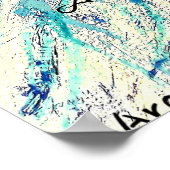 Selten Blue Dahlia Blume Poster (Ecke)