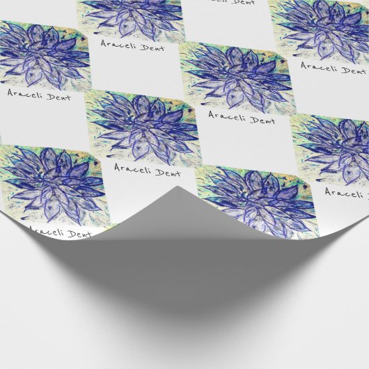Selten Blue Dahlia Geschenkpapier (Ecke)