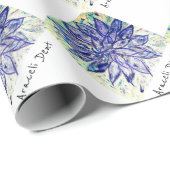 Selten Blue Dahlia Geschenkpapier (Rolleneckpunkt)