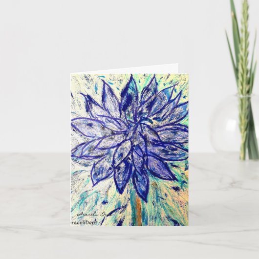 Selten Blue Dahlia Karte (Vorderseite)