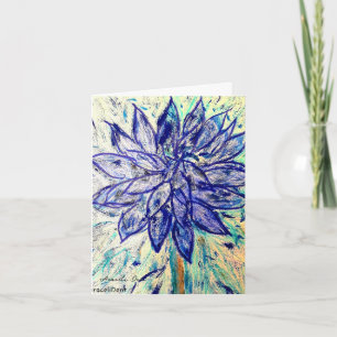 Selten Blue Dahlia Karte