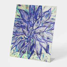 Selten Blue Dahlia Sockelschild