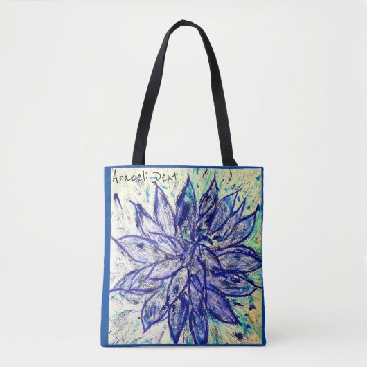 Selten Blue Dahlia Tasche (Vorderseite)