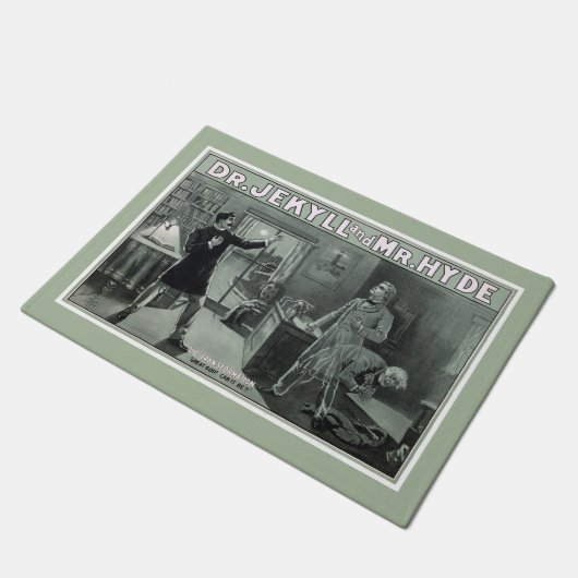 Selten Dr. Jekyll und Mr. Hyde Transformation Post Fußmatte (Schrägansicht)