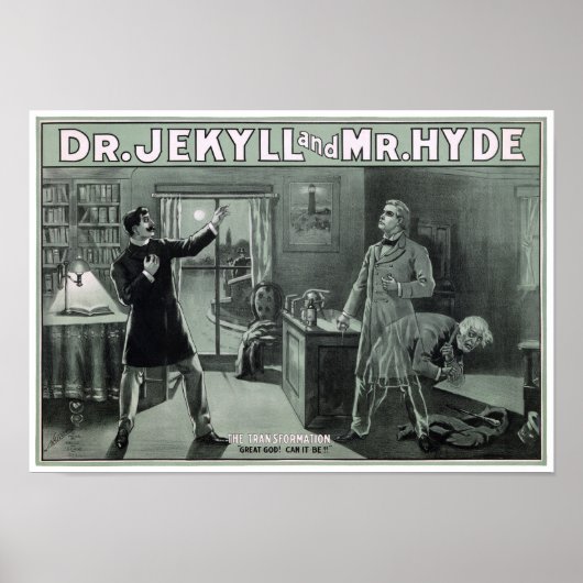 Selten Dr. Jekyll und Mr. Hyde Transformation Post Poster (Vorne)