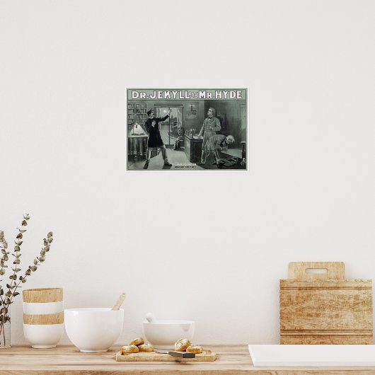 Selten Dr. Jekyll und Mr. Hyde Transformation Poster (Küche)