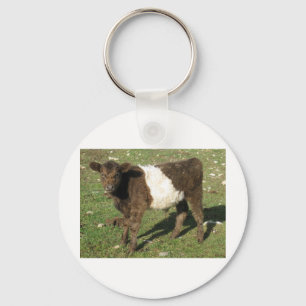 Selten Dun Belted Galloway Calf Schlüsselanhänger