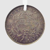 Selten Early American Penny Ornament (Rückseite)