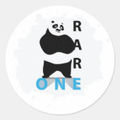 Selten ein Panda-Bär Runder Aufkleber (Vorderseite)