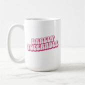 "Selten erträglich", pink Jane Austen inspiriert Kaffeetasse (Links)