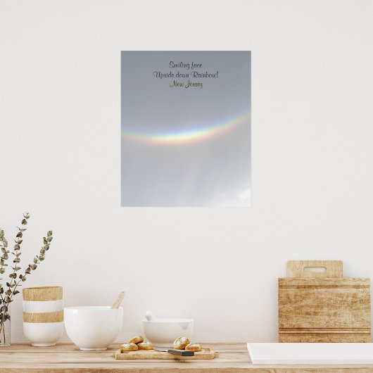 Selten lächeln Upside Down Rainbow NJ Poster (Küche)