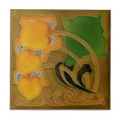Selten Marsden c1900 Floral Art Nouveau Repro Fliese (Vorderseite)
