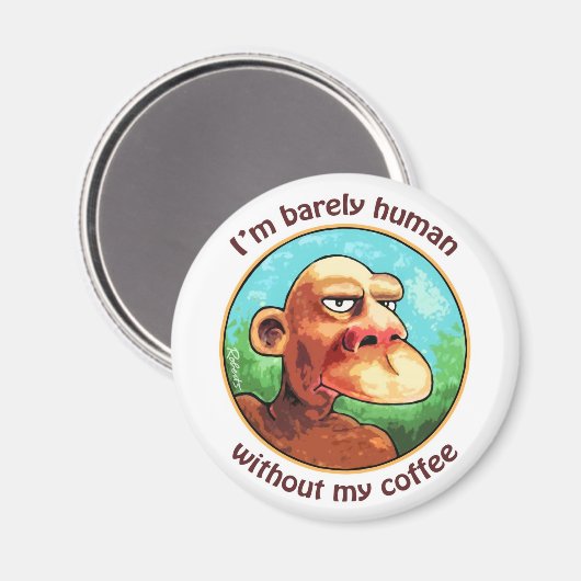 Selten menschlicher w/o-Kaffeemagnet Magnet (Vorderseite/Rückseite)