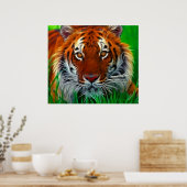 Selten Sumatran Tiger aus Indonesien Poster (Küche)