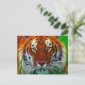 Selten Sumatran Tiger aus Indonesien Postkarte (Stehend Vorderseite)