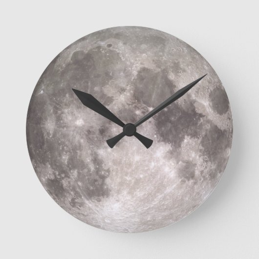 Selten Vollmond am Weihnachtsfeiertag Runde Wanduhr (Vorderseite)