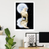 Selten WHITE RAVEN Fantasy Art Poster (Heimbüro)
