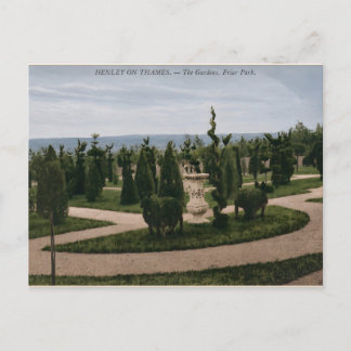 Seltene antike Friar-Park-Postkarte. Die Gärten! Postkarte