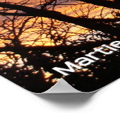 Seltene Bäume bei Sonnenuntergang Poster (Ecke)