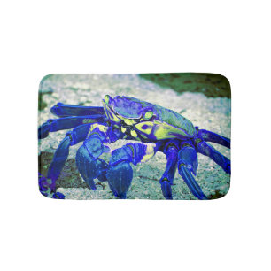 Seltene blaue Krabbe Badematte