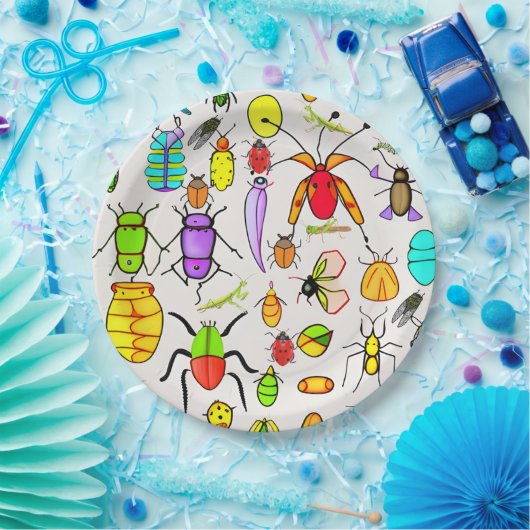 Seltene Bugs und Insekten Pappteller (Party)