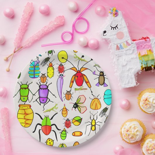 Seltene Bugs und Insekten Pappteller (Party)