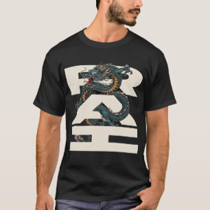 Seltene Drachen Streetwear Kunst Japanische Mythis T-Shirt