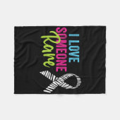 Seltene Erkrankung Bewusstsein Zebra Ribbon, I Lie Fleecedecke (Vorderseite (Horizontal))