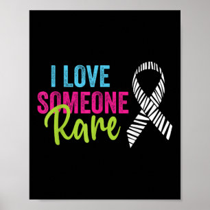 Seltene Erkrankung Bewusstsein Zebra Ribbon, I Lie Poster