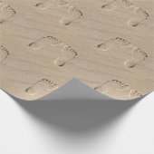 Seltene Fußspuren in Sand Geschenkpapier (Ecke)