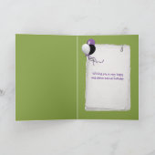 Seltene Futtermittel bei Wildblumen Geburtstag Karte (Innenseite)