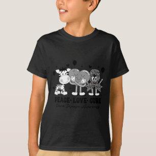 Seltene Krankheit Bewusstsein Süßes Zebra, Herz un T-Shirt
