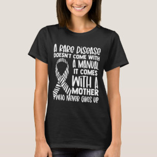 Seltene Krankheiten Awareness Zebra-Schleife Mutte T-Shirt
