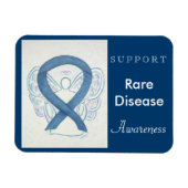 Seltene Krankheiten Bewusstsein Ribbon Angel Custo Magnet (Horizontal)
