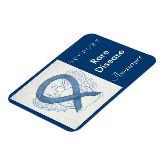 Seltene Krankheiten Bewusstsein Ribbon Angel Custo Magnet (Linke Seite)