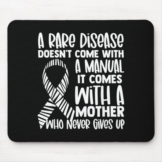 Seltene Krankheiten Bewusstsein Zebra Band Mutter Mousepad (Vorne)