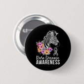 Seltene Krankheiten Bewusstsein Zebra Seltene Kran Button (Vorne & Hinten)